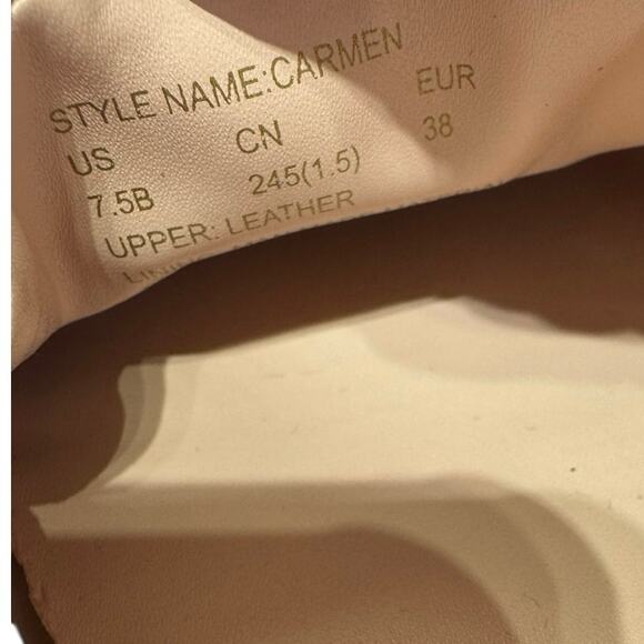 Kate Spade Women’s Carmen Navy Blue Leather Slip On Drive Loafer Gold Logo 7.5 M - Picture 10 of 10